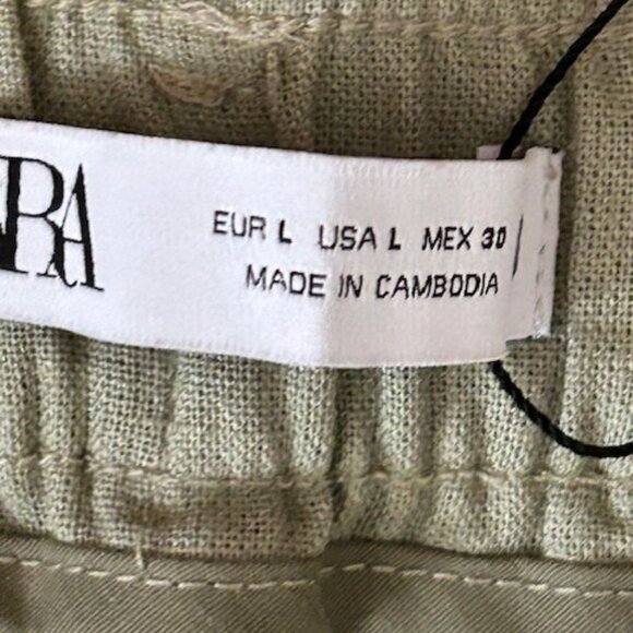 ZARA linen jogging pants, size L, * NWT * - Picture 7 of 12